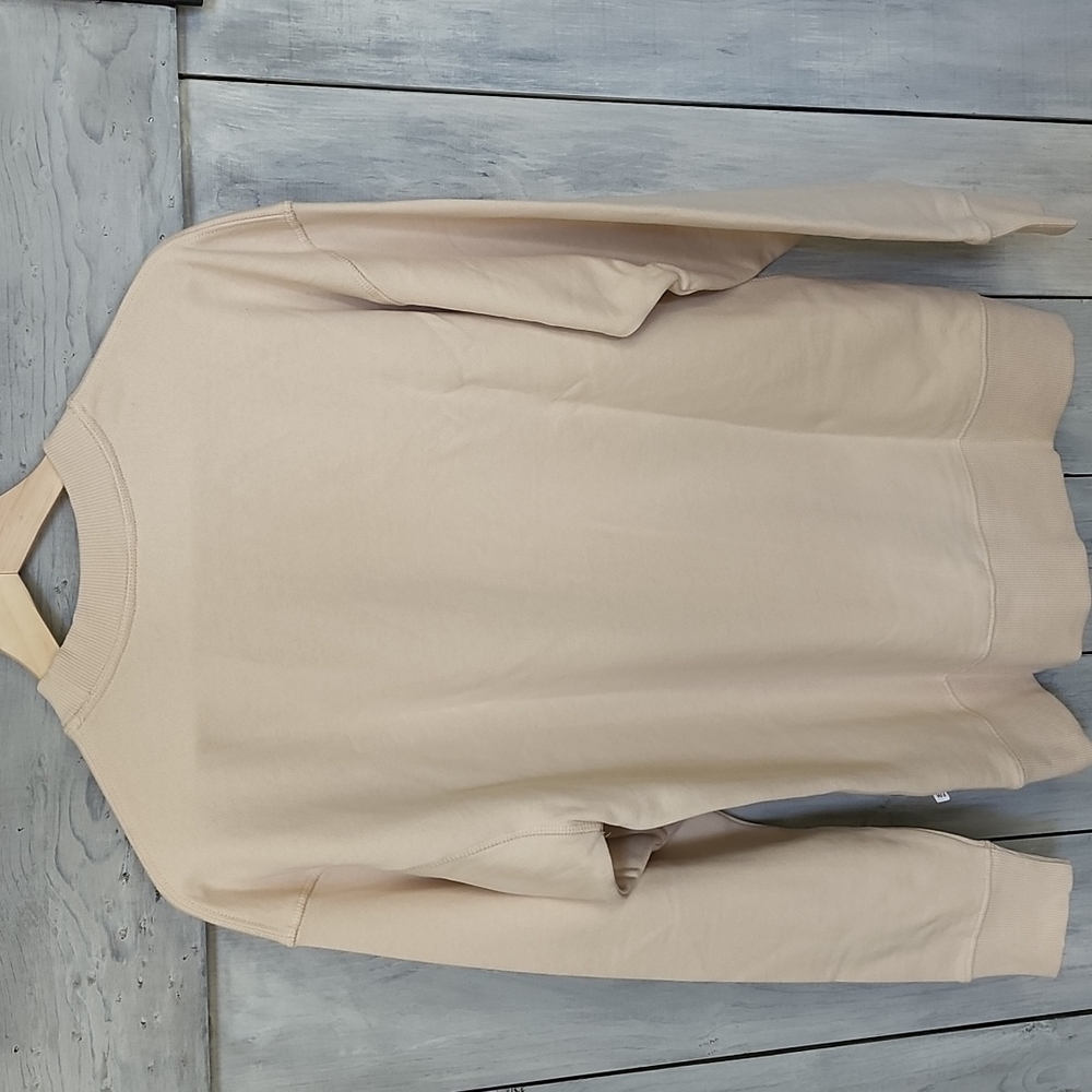 Selected Femme Homme Crew Neck Long Sleeve Sweatshirt Sandshell NWT NEW - Picture 2 of 12